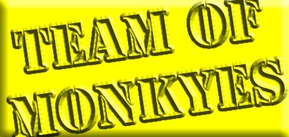 3-d team of monkeys logo
