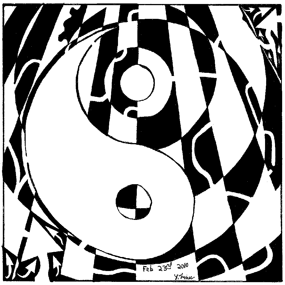 psychedelic ying yang maze
