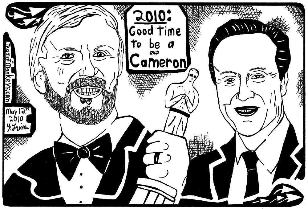 James and David Cameron maze cartoon