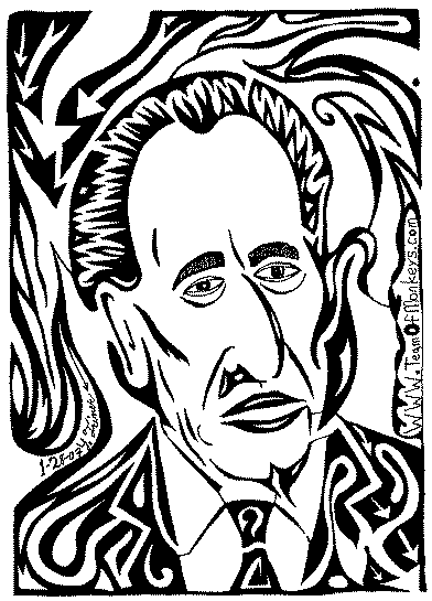 shimon peres, president of israel, portrait by yonatan frimer