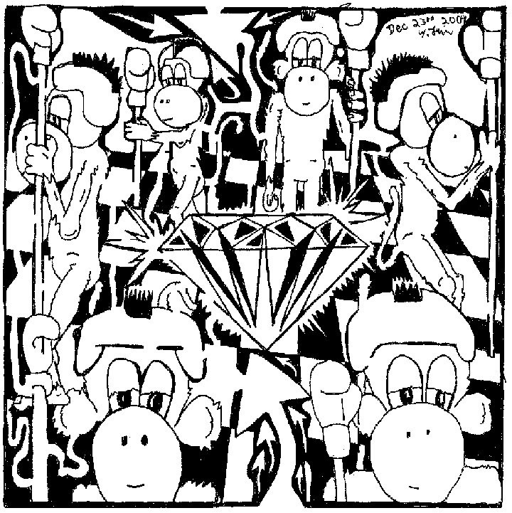 Maze of Team Of Monkeys guarding the crystal