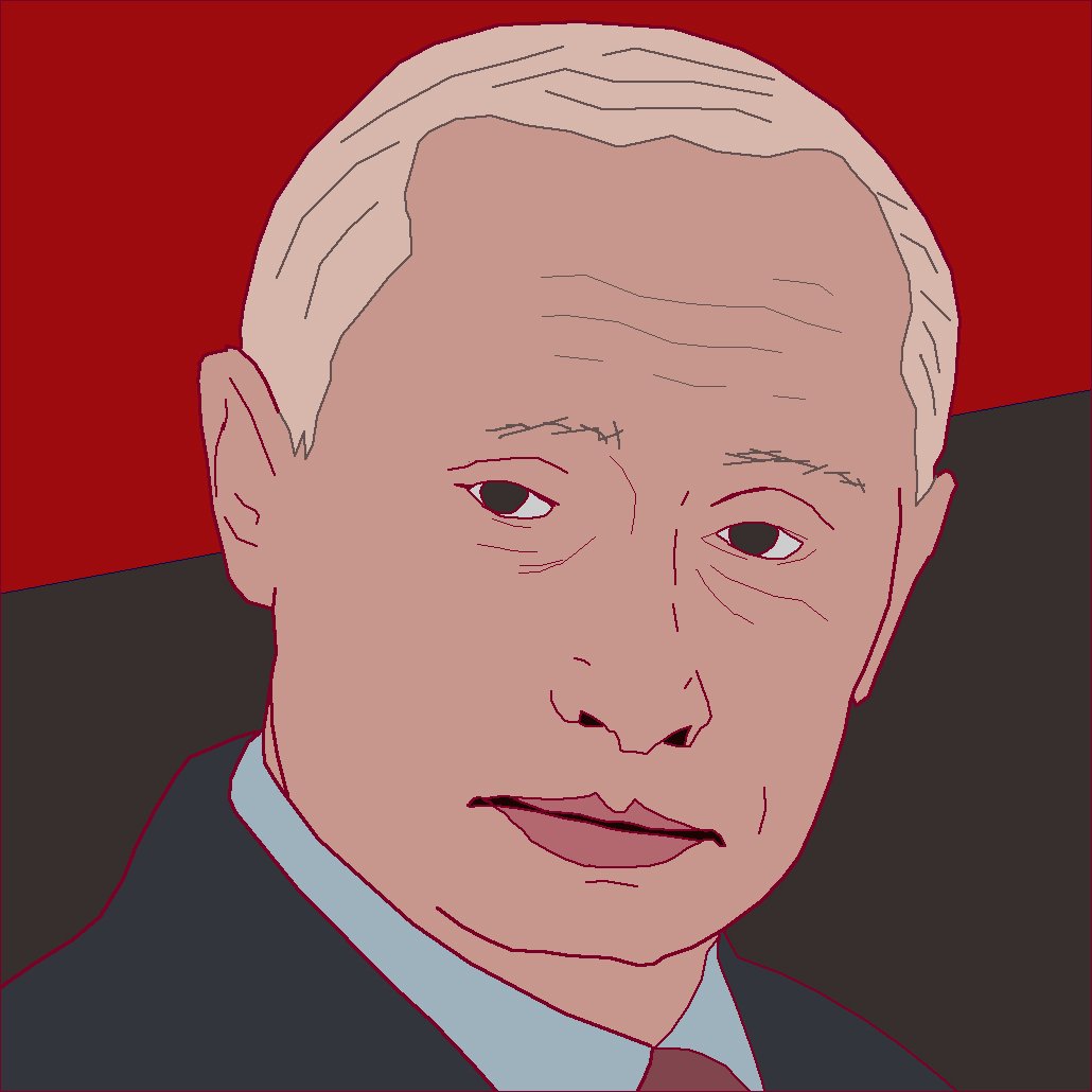 Vladamir Putin in the red, for mother Russia - true leader of Soviet Union