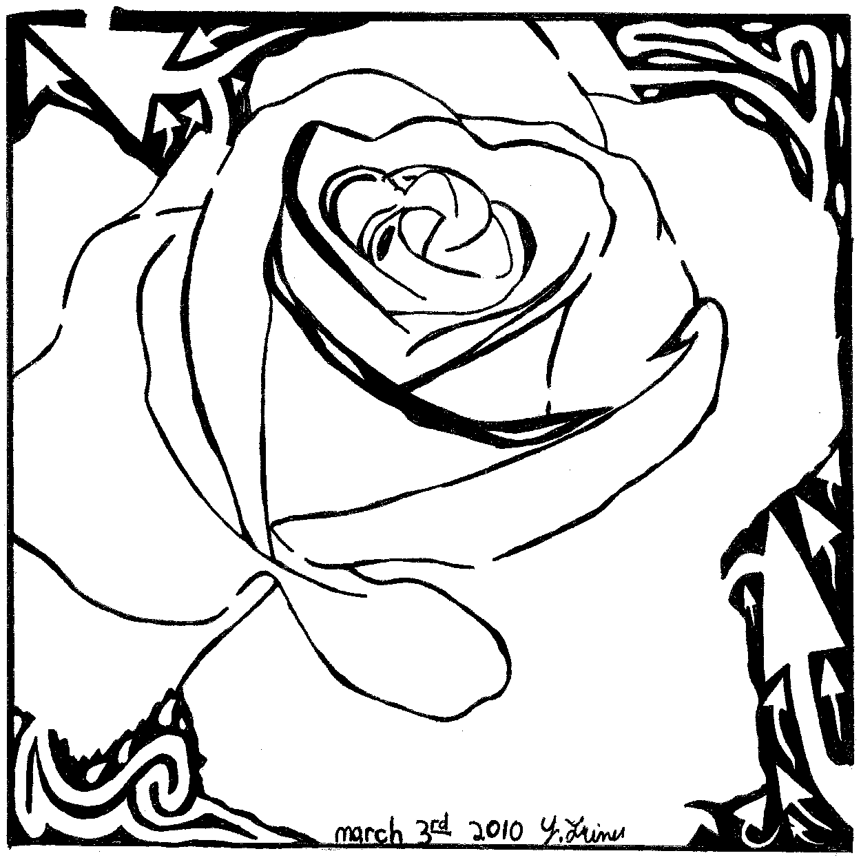 Maze of a rose