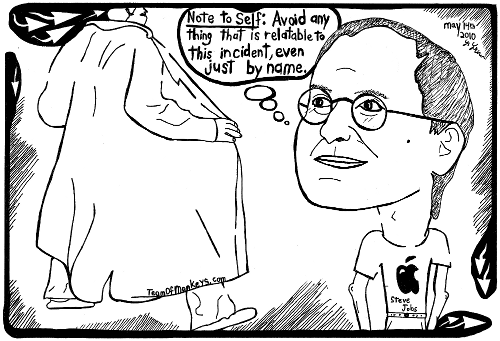 steve jobs fear of flash maze cartoon