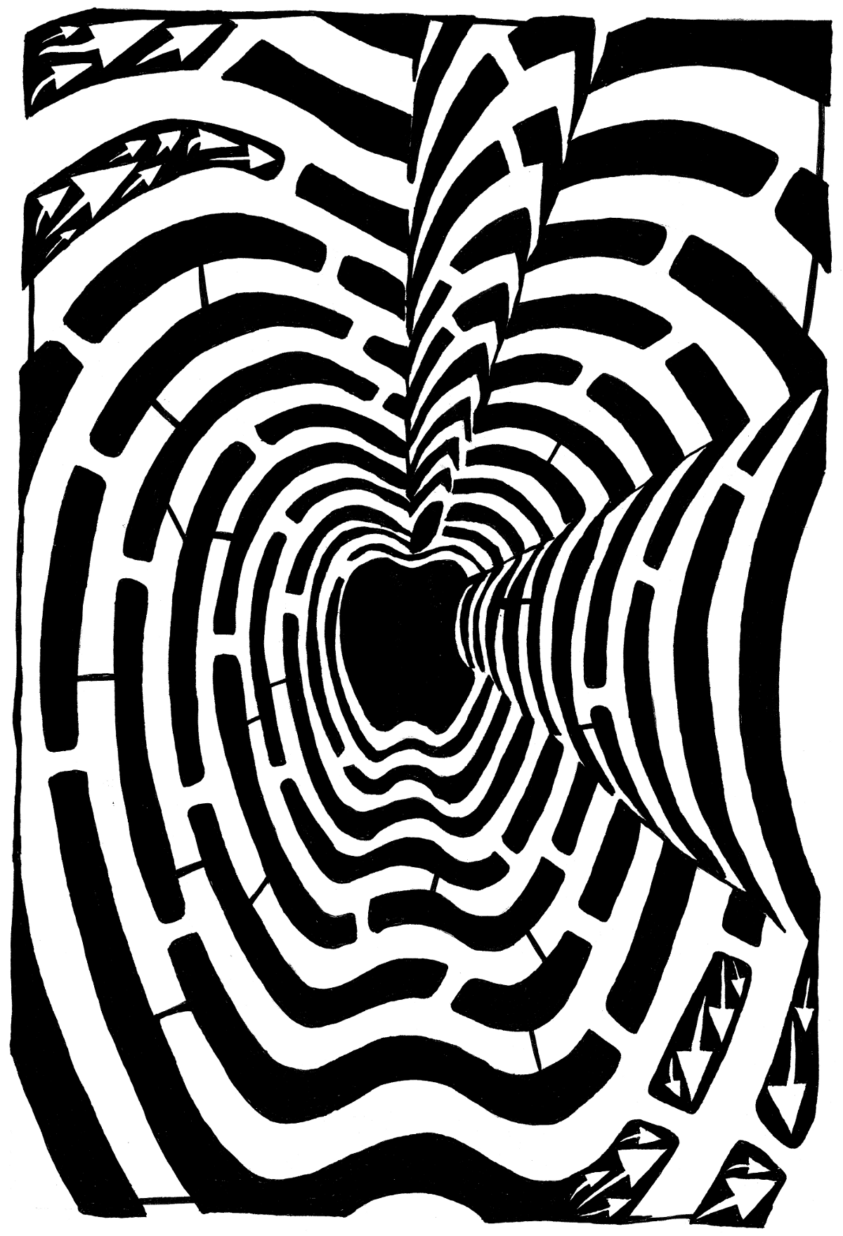 Maze of an Optical Illusion Maze by Yonatan Frimer