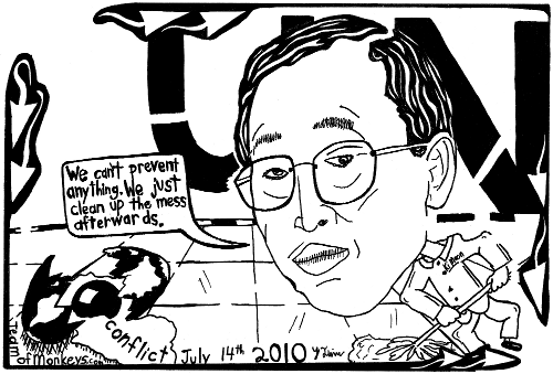 maze cartoon Ban Ki Moon