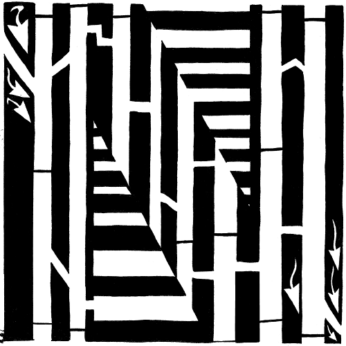 Letter N Optical illusion Learn To a MAze