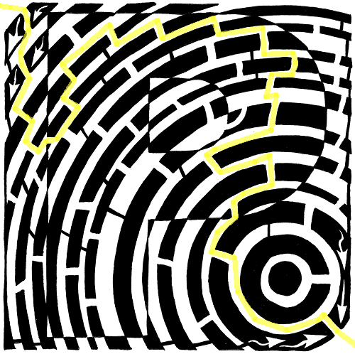 maze of the letter P Maze