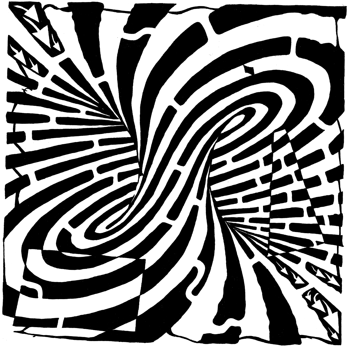 free optical illusion coloring pages to print