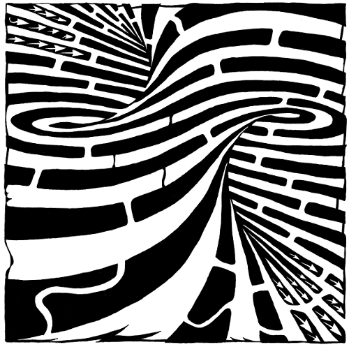 forming tornado maze, the twisted and warped maze by Yonatan Frimer