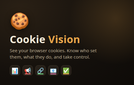 Cookie Vision browser cookie dashboard for Chrome