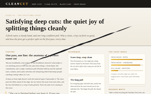 Hard Cut Chrome Extension
