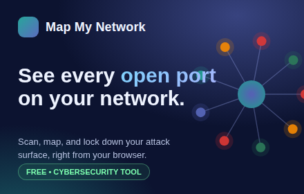Map My Network cybersecurity network mapping tool for Chrome