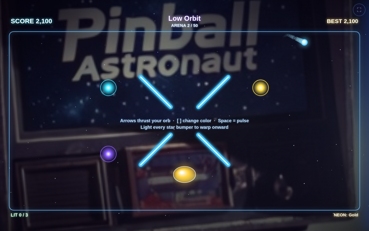 Pinball Astronaut Chrome Extension