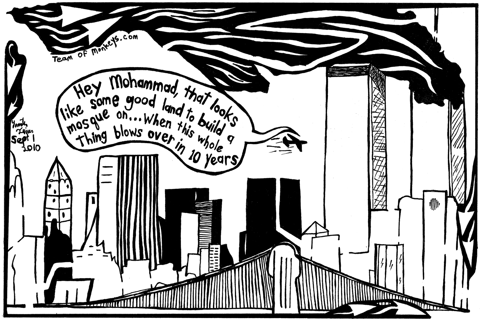 Maze For Press: Maze cartoon of the September 11th attacks on the WTC ...